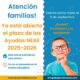 Cartel informativo sobre la apertura del plazo de las Ayudas NEAE 2025-2026 para altas capacidades